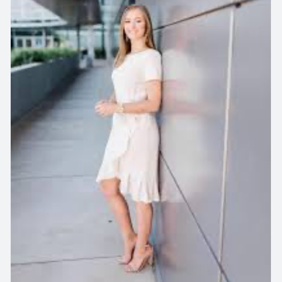 Calvin Klein Pink Ruffle Dress good condition - Picture 3 of 8